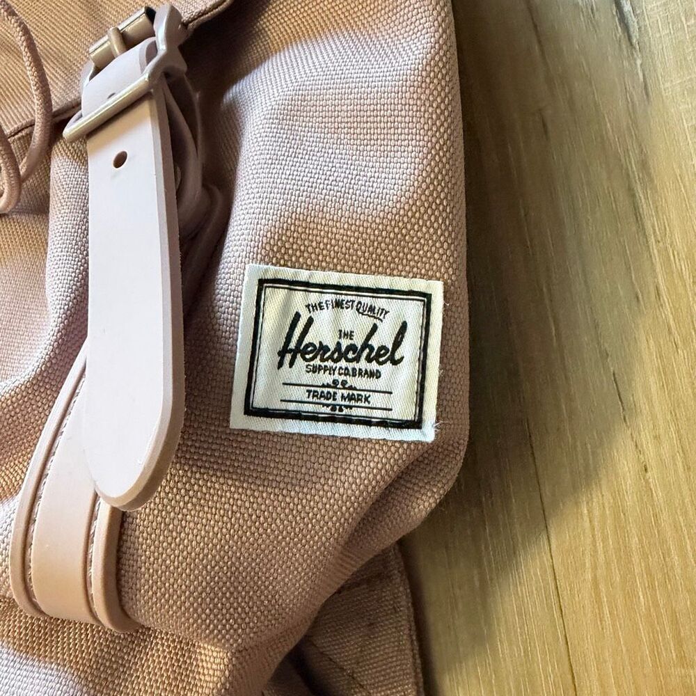 Herschel Supply Co Dawson Ash Rose Drawstring Backpack Classic Minimalist Travel - Picture 3 of 7